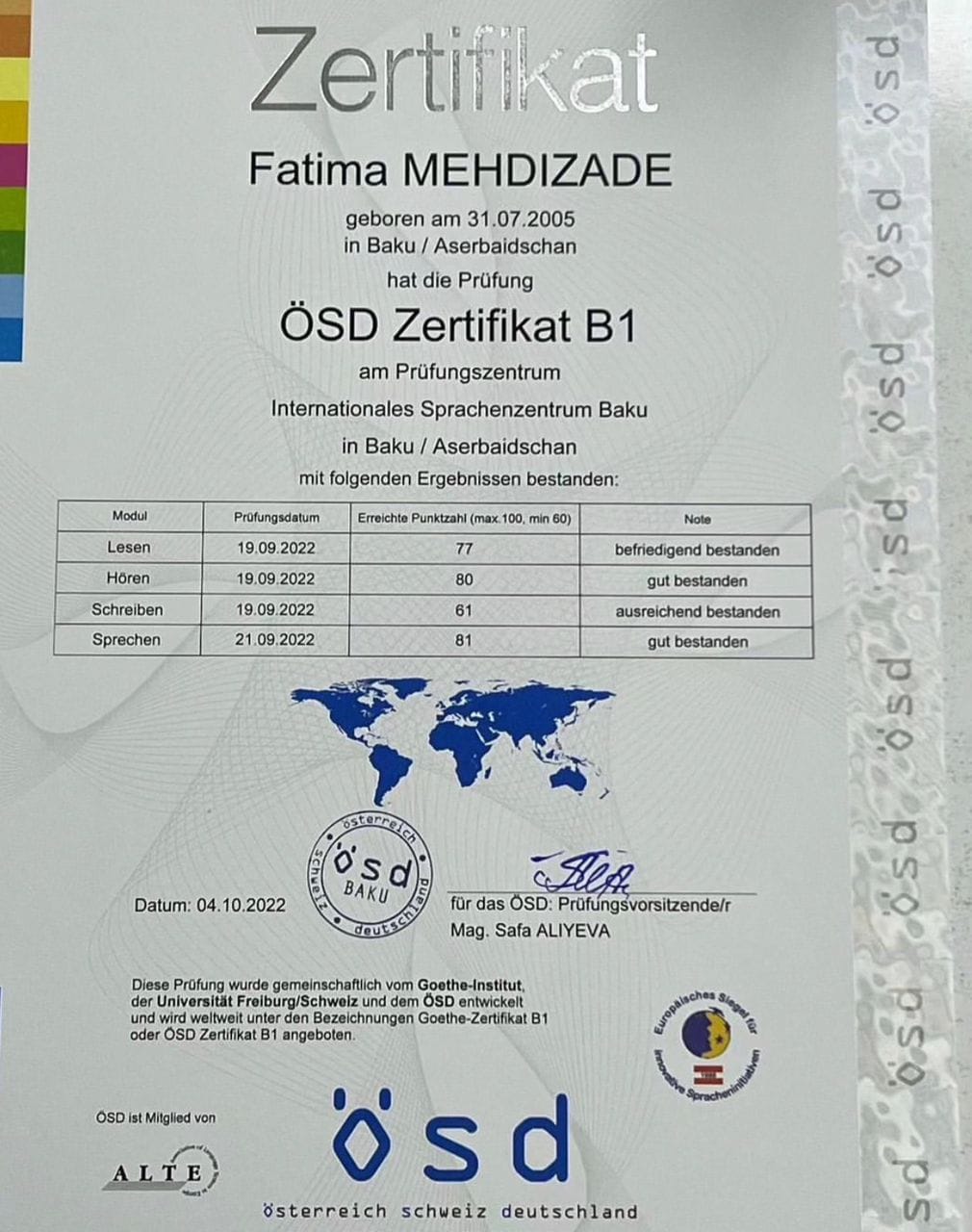 Goethe-Zertifikat A1, A2, B1, B2, C1, C2 kaufen