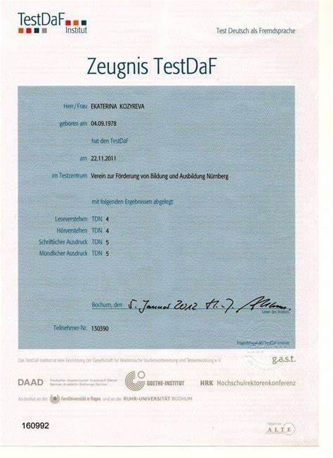 TestDaF-Zertifikat ohne Prüfung kaufen