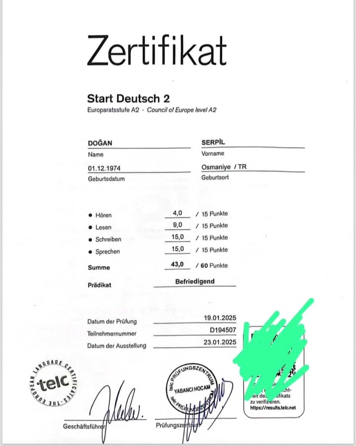 Kaufen Sie ein anerkanntes TELC A2-Zertifikat online in Bangladesch.
